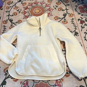 madewell fleece quarterzip